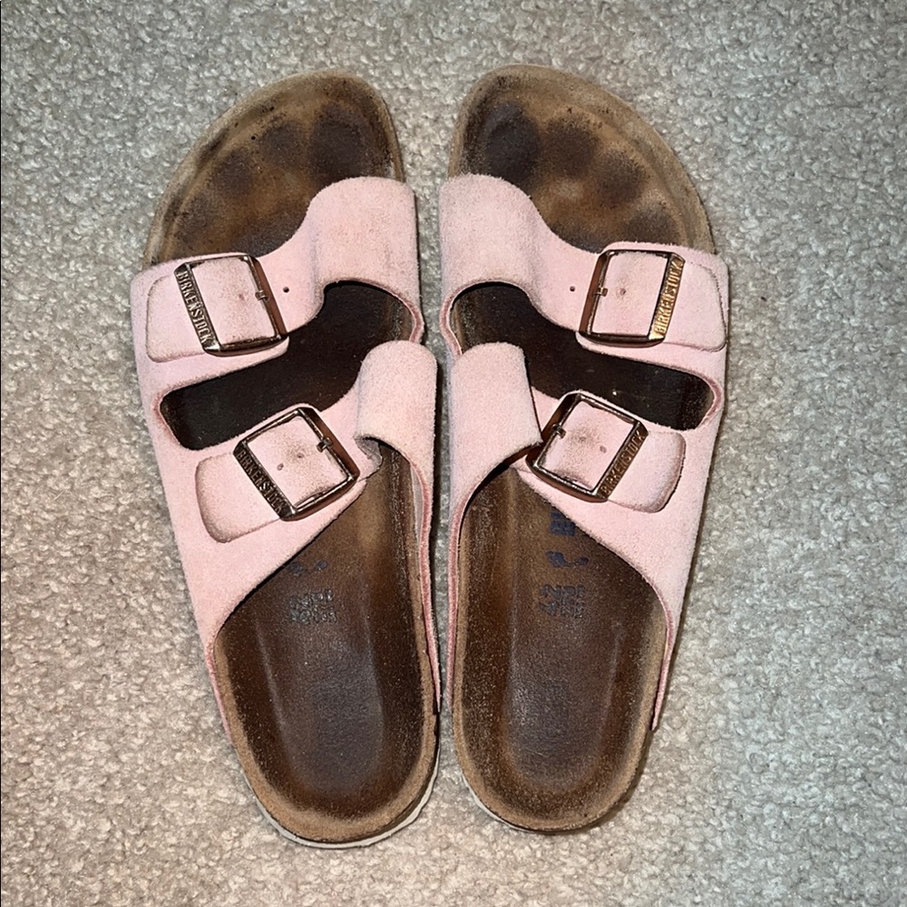 Arizona Birkenstock Pink Suede Women's Sandals